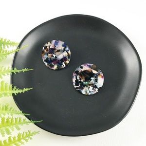 NEW Acrylic Resin Round Earrings